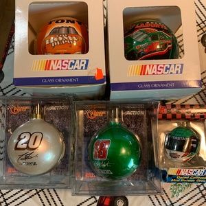 NASCAR glass ornament